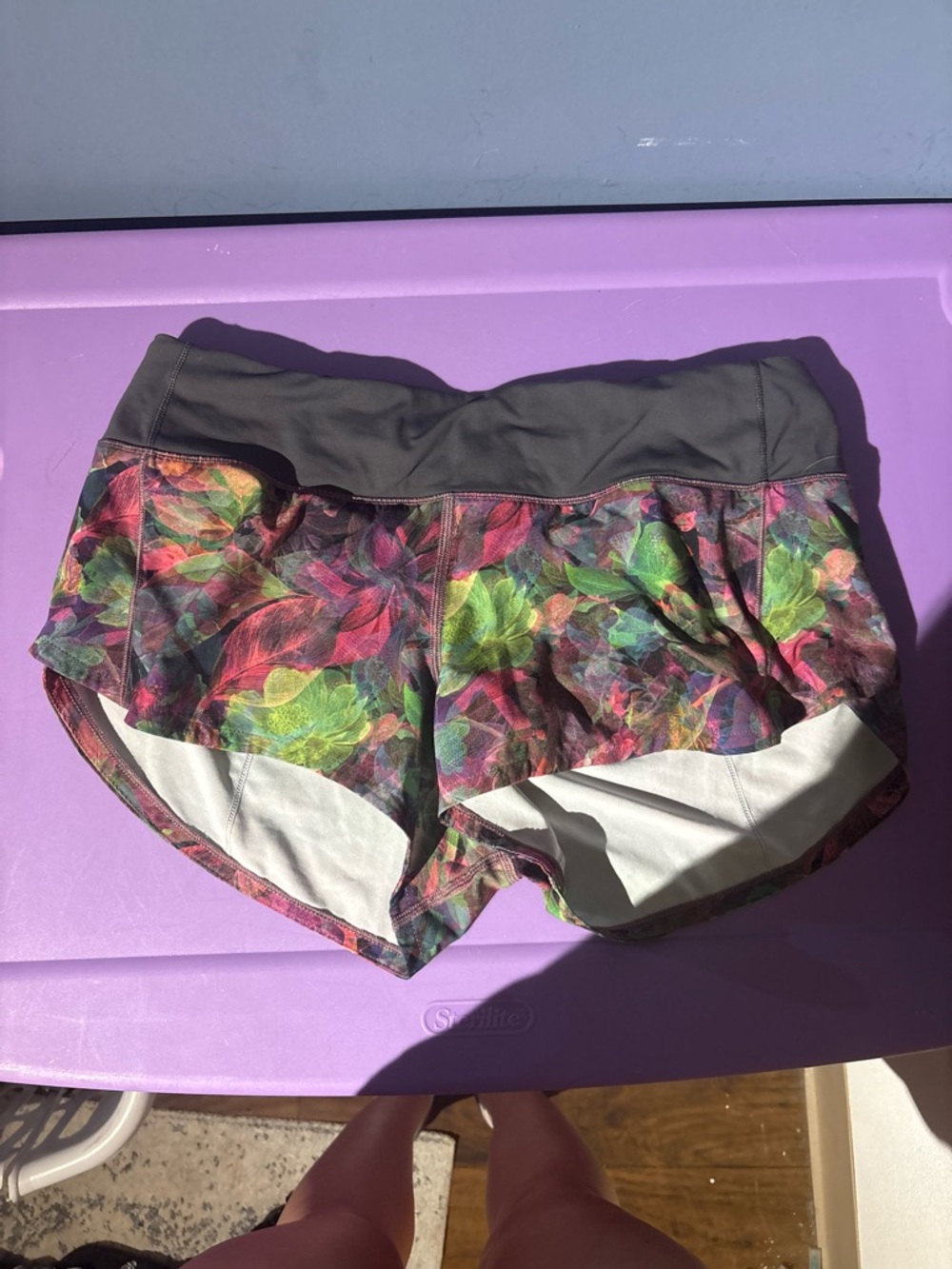lululemon athletica Women's Multicolor Floral Athletic Shorts